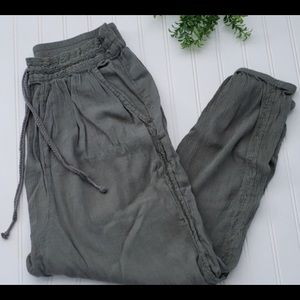 Aerie green lace harem pants